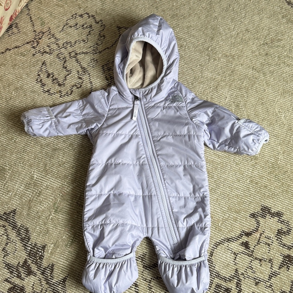 The North Face Lavender Baby Bunting Snowsuit 0-3M